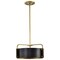 Nuvo Altos 3-Light Small Pendant Matte Black and Natural Brass 60/7842 - alternate 6